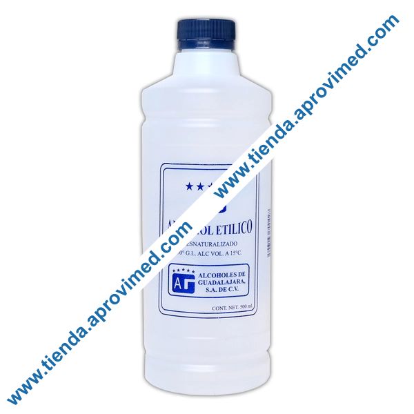 Alcohol etílico desnaturalizado 70° — Frasco 500 ml