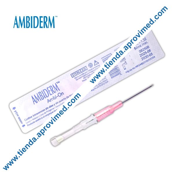 Catéter intravenoso rosa de 20G para infusiones médicas