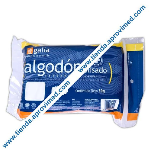 Algodón absorbente suave para curaciones y limpieza — Bolsa 50 g