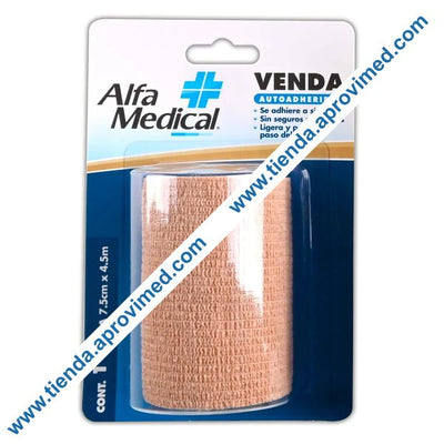 Venda elástica autoadherible de piel 7.5 cm x 4.5 m