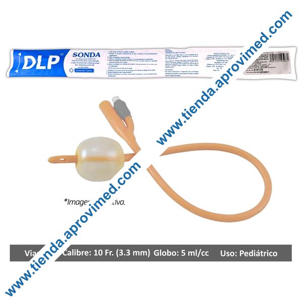 Sonda Foley de látex 2 vías con globo 5 ml — 1 pieza