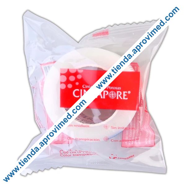 Cinta adhesiva microporosa transparente para heridas — Rollo 5 m