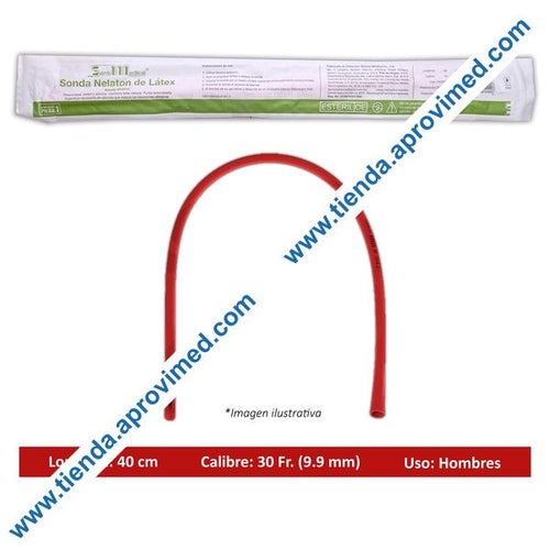 Sonda Nélaton de látex 40 cm — Calibre 30