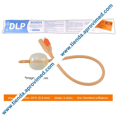 Sonda Foley de látex 2 vías con globo 5 ml — 1 pieza
