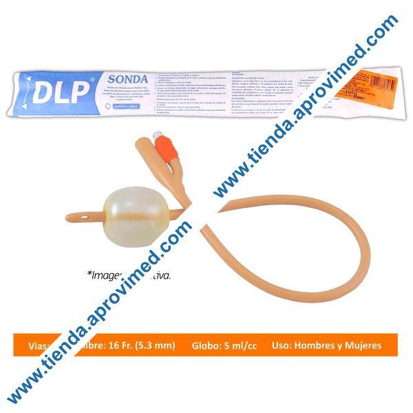 Sonda Foley de látex 2 vías con globo 5 ml — 1 pieza