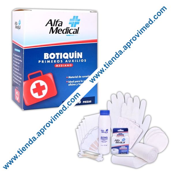 Botiquín de primeros auxilios mediano — Bolsa con 26 piezas
