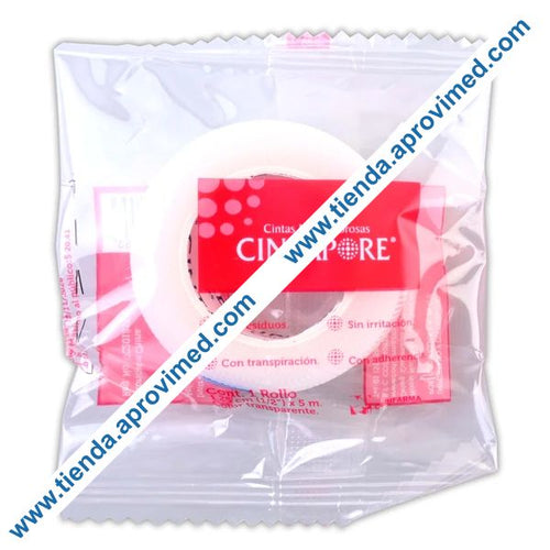 Cinta adhesiva microporosa transparente para heridas - Rollo 5 m