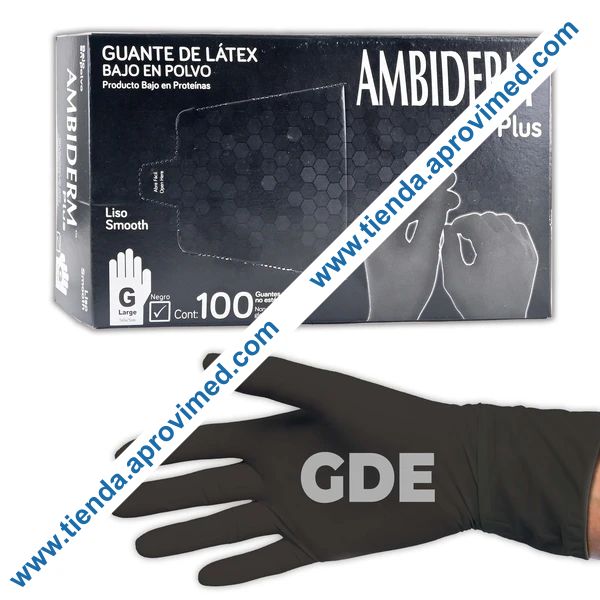 Guantes de látex para exploración Ambiderm — Caja 100 pzas