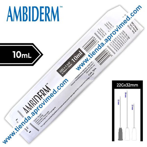 Jeringa hipodérmica desechable 10 ml con aguja 22G