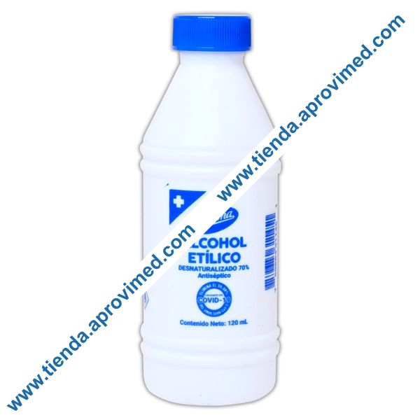 Alcohol etílico 70% para desinfección — Frasco 120 ml