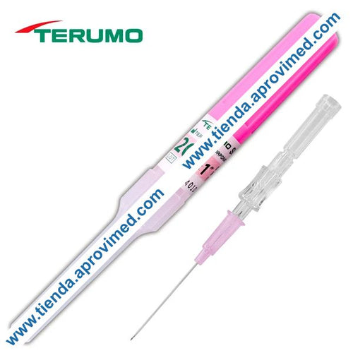 Catéter intravenoso radiopaco rosa 20G para infusiones seguras