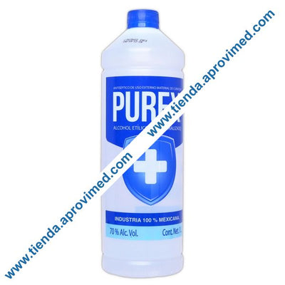 Alcohol etílico desnaturalizado 70% Purex — Frasco 1000 ml