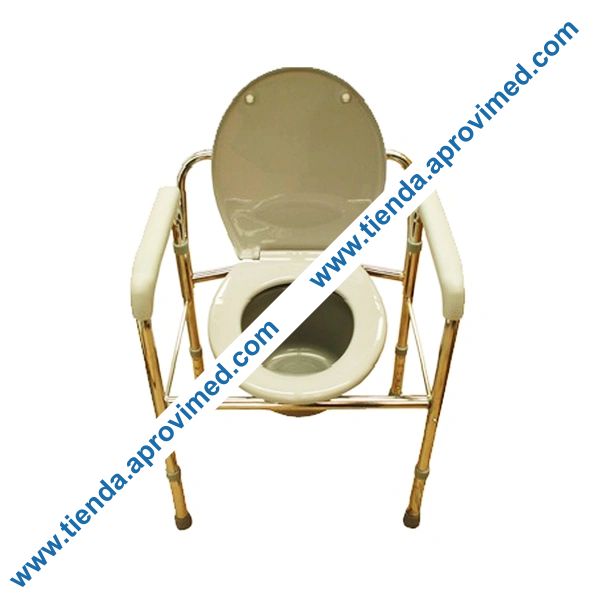 Silla cómoda fija de acero cromado para baño y ducha