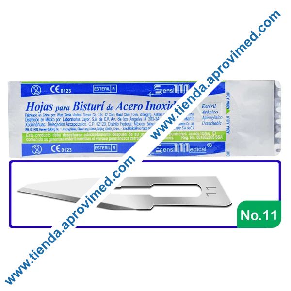Hoja para bisturí de acero inoxidable No. 11 — SensiMedical