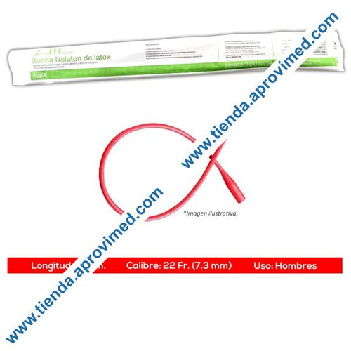 Sonda Nélaton de látex 22 Fr — 40 cm