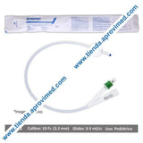 Sonda Foley de silicón para cateterismo urinario — 10 Fr con globo 3 mL