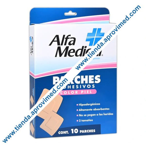 Parches adhesivos para heridas Alfa Medical — Caja con 10 pzas