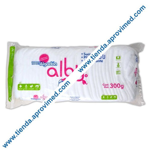Algodón absorbente 300 g — Ideal para curaciones y limpieza