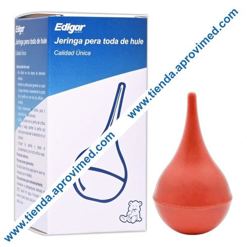 Jeringa pera de hule No. 3 para aspiración y limpieza nasal