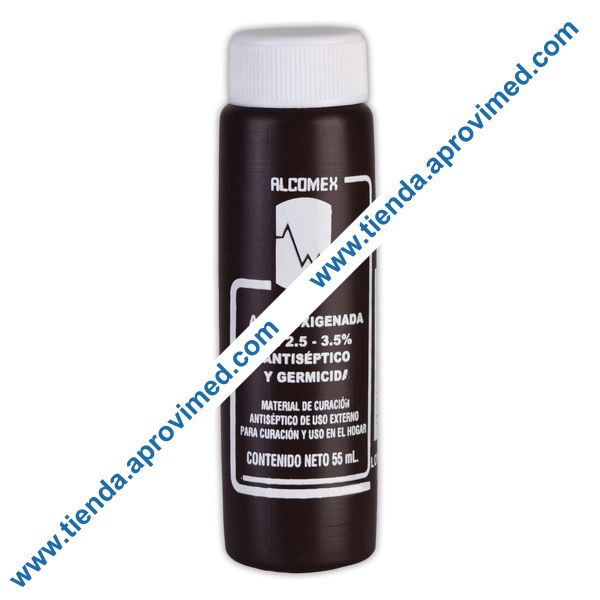 Agua Oxigenada Antiséptica Alcomex 55 ml para heridas