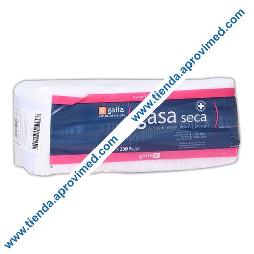 Esponjas de gasa seca no estéril — Paquete de 200 pzas 10x10 cm