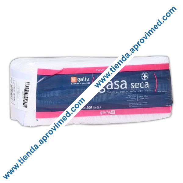 Esponjas de gasa seca no estéril — Paquete de 200 pzas 10x10 cm