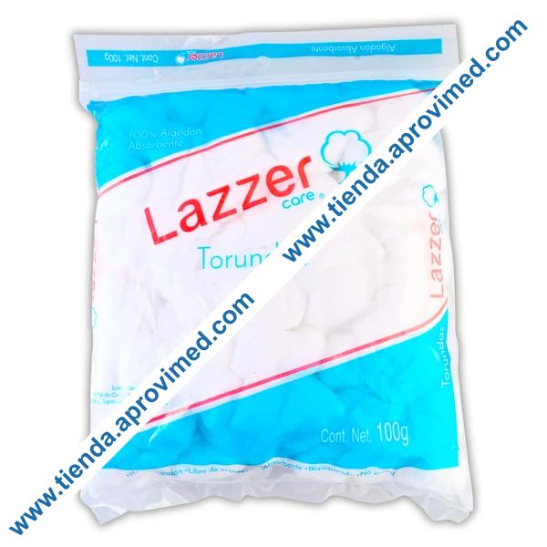 Torundas de algodón absorbente — Bolsa con 100 piezas