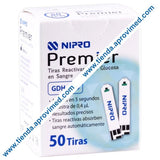 Tiras reactivas para glucómetro Nipro Premier — Paquete de 50 pzas