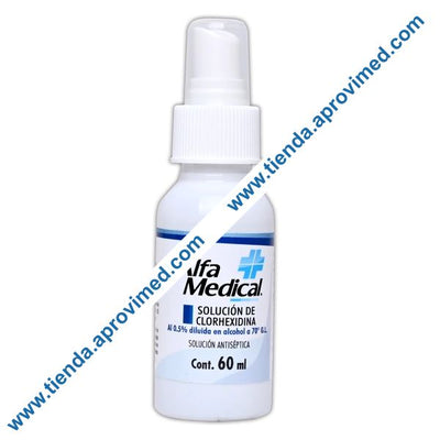 Antiséptico para manos con Clorhexidina y Alcohol — Frasco 60 ml