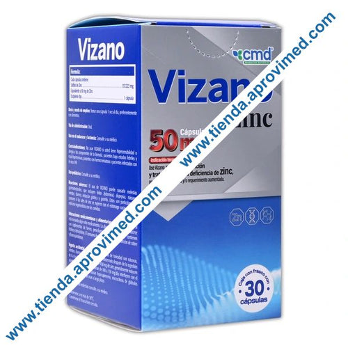 Suplemento de Zinc 50 mg para una piel saludable — Caja 30 cápsulas