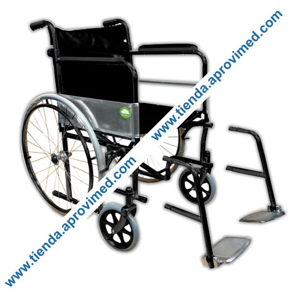 Silla de ruedas estándar abatible para movilidad — Color negro 18"