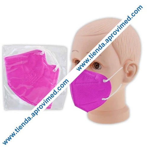 Cubrebocas KN95 Infantil en color rosa — Protección efectiva y cómoda