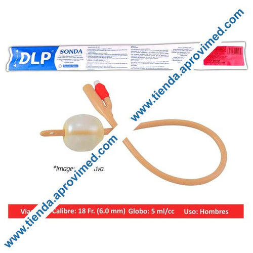Sonda Foley de látex con globo 5 mL — Calibre 18 Fr