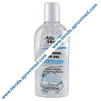 Alcohol en Gel Antiséptico 70° G.L. — Frasco 250 ml