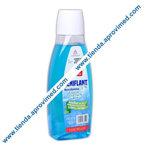 Enjuague bucal antiséptico Bencidamina 360 ml para aliviar molestias