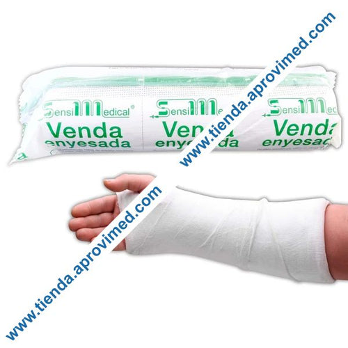 Venda enyesada SensiMedical 20 cm x 2.75 m para inmovilización