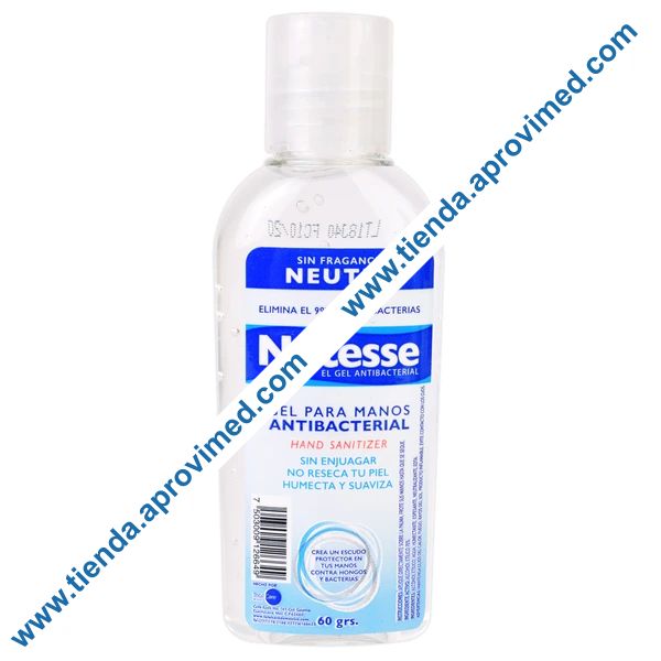 Gel Antibacterial Nutesse 60 g para manos con 70% de alcohol