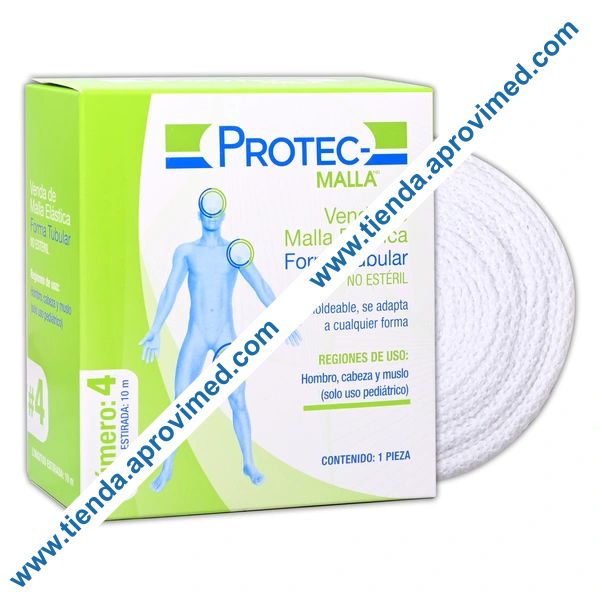 Venda de malla elástica tubular 10 m PROTEC para sujeción de curaciones