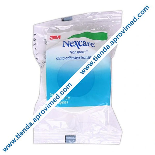 Cinta adhesiva microporosa Nexcare transparente 2.5 cm x 9.1 m