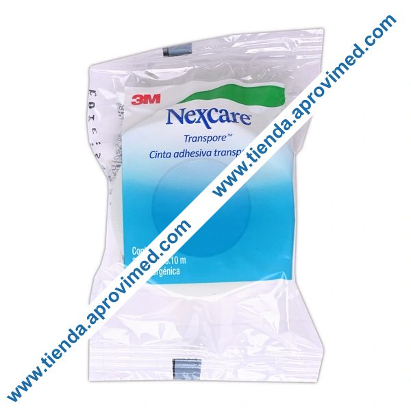 Cinta adhesiva microporosa Nexcare transparente 2.5 cm x 9.1 m