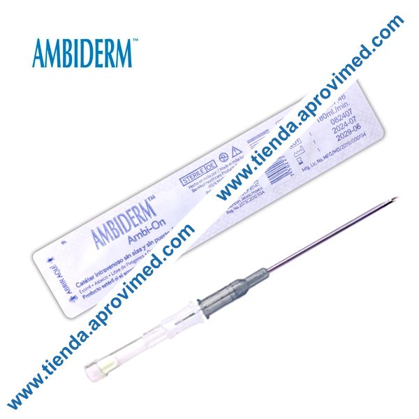 Catéter intravenoso radiopaco 16G — Color gris, 1 pza