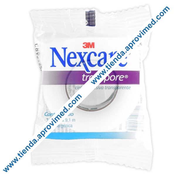 Cinta adhesiva microporosa transparente Nexcare para heridas - Rollo 9.1 m