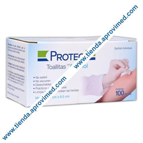 Toallitas desinfectantes de alcohol — Paquete 100 pzas