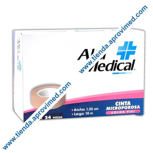 Cinta adhesiva microporosa para piel sensible — Rollo 10 m
