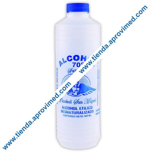 Alcohol etílico 70° para desinfección — Frasco 500 ml