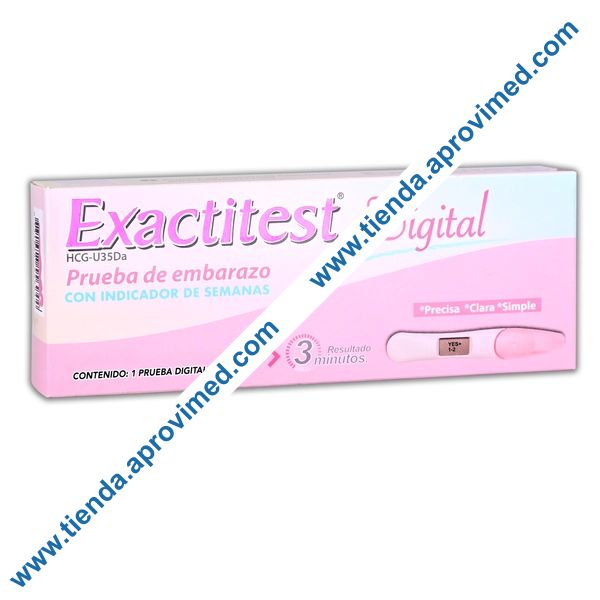 Prueba de Embarazo Digital Exactitest — Tipo Pluma con 1 Pza