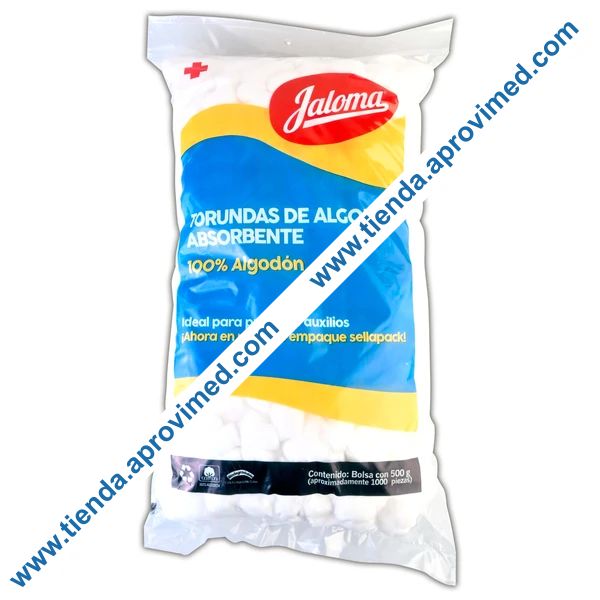Torundas de algodón absorbente para limpieza y curaciones — Bolsa 500 pzas
