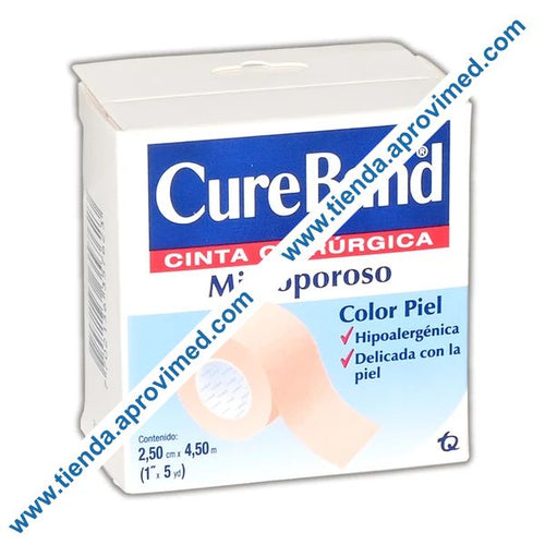 Cinta adhesiva microporosa para heridas — Rollo 2.5 cm x 4.5 m