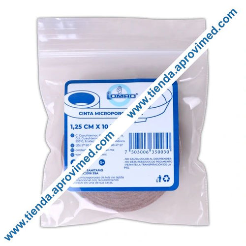 Cinta adhesiva microporosa para heridas color piel — Rollo 10 m