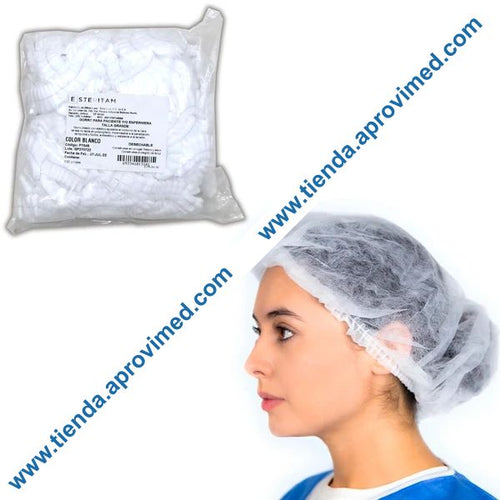 Gorro desechable para enfermería y pacientes — Bolsa 100 pzs